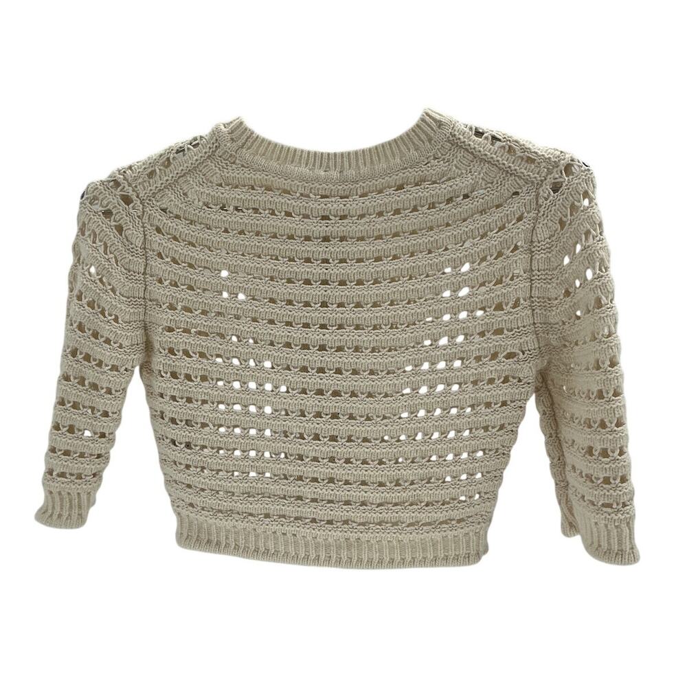 See By Chloe Beige Pointelle Sweater Size XS - Picture 3 of 4